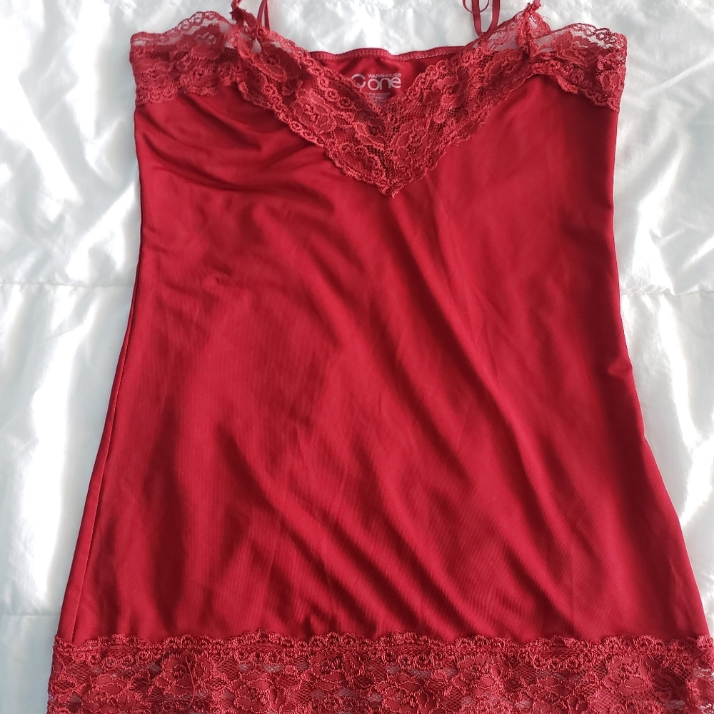 Small Camisole Lace Top Red